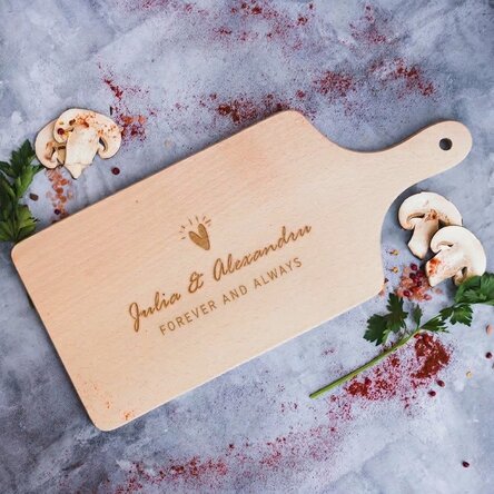 Personalised chopping board - Forever & Always