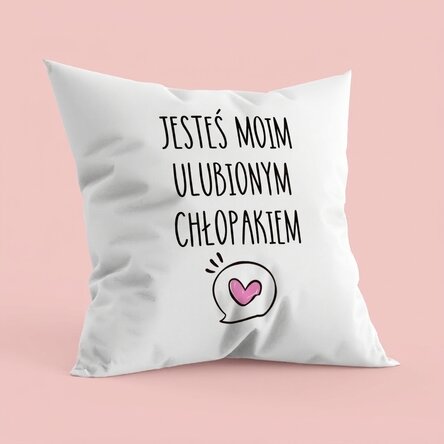 Spersonalizowana poduszka z napisem – „Favourite boyfriend”
