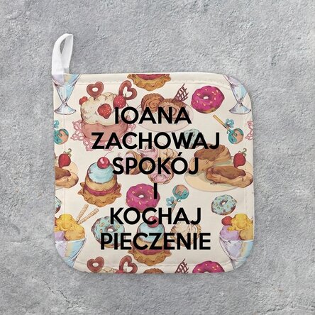 Spodek pod gorący garnek z indywidualnym napisem – Keep Calm