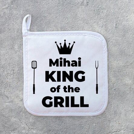 Spersonalizowana podkładka pod gorący garnek z napisem – King of the Grill