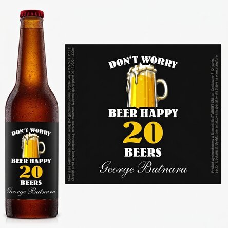 Piwo z indywidualnym napisem – Beer happy!