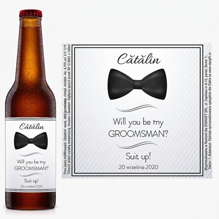 Piwo z indywidualnym nadrukiem – „Will you be my groomsman?”