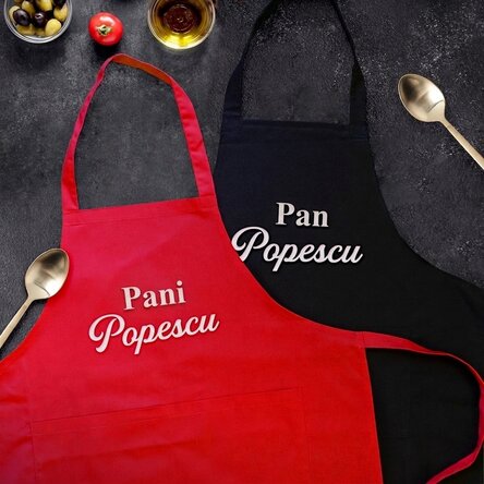 Fartuchy na zamówienie dla pary – Mr and Mrs