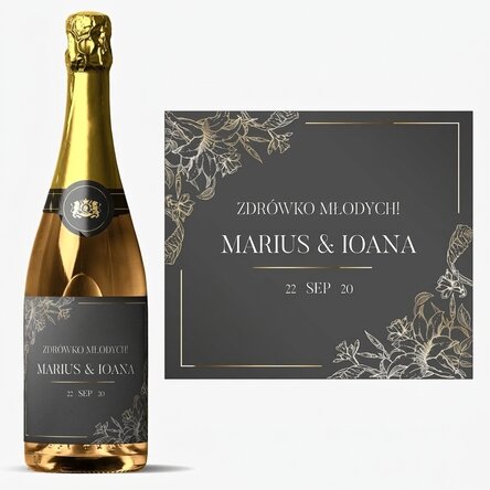 Wino musujące z indywidualnym napisem – Casa de piatra