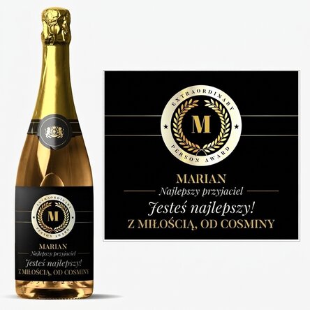 Wino musujące z indywidualnym napisem – nagroda
