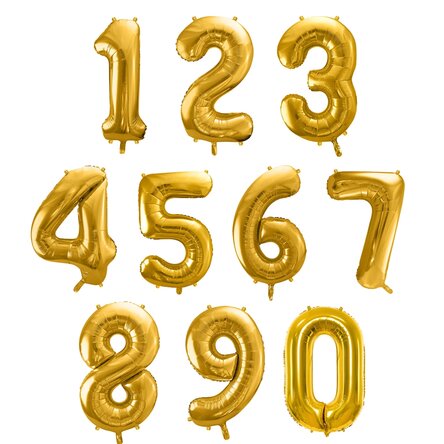 Balloons - Golden numbers 86cm