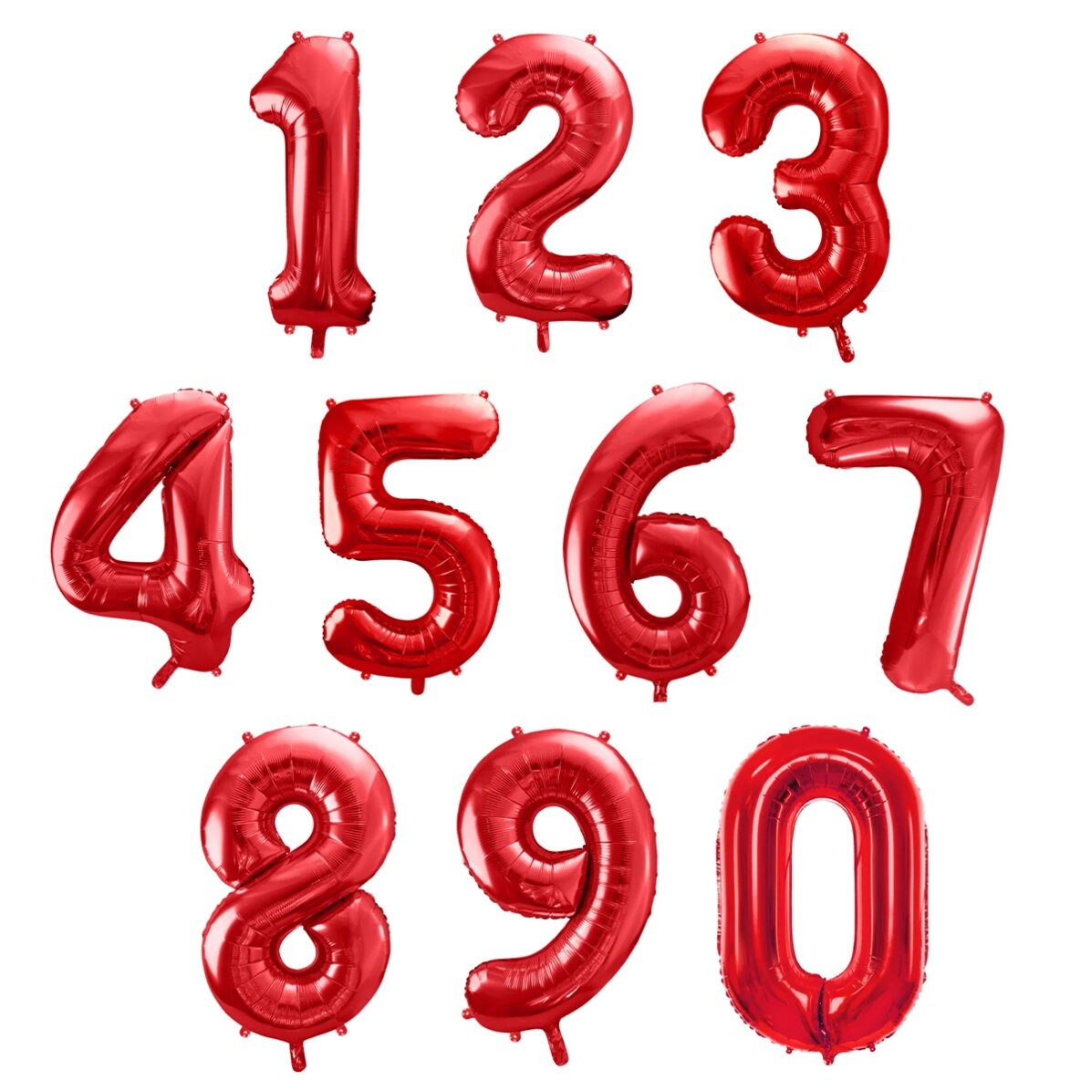 Balony – czerwone cyfry 86 cm