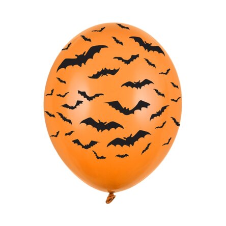 Zestaw 6 balonów na Halloween – nietoperze