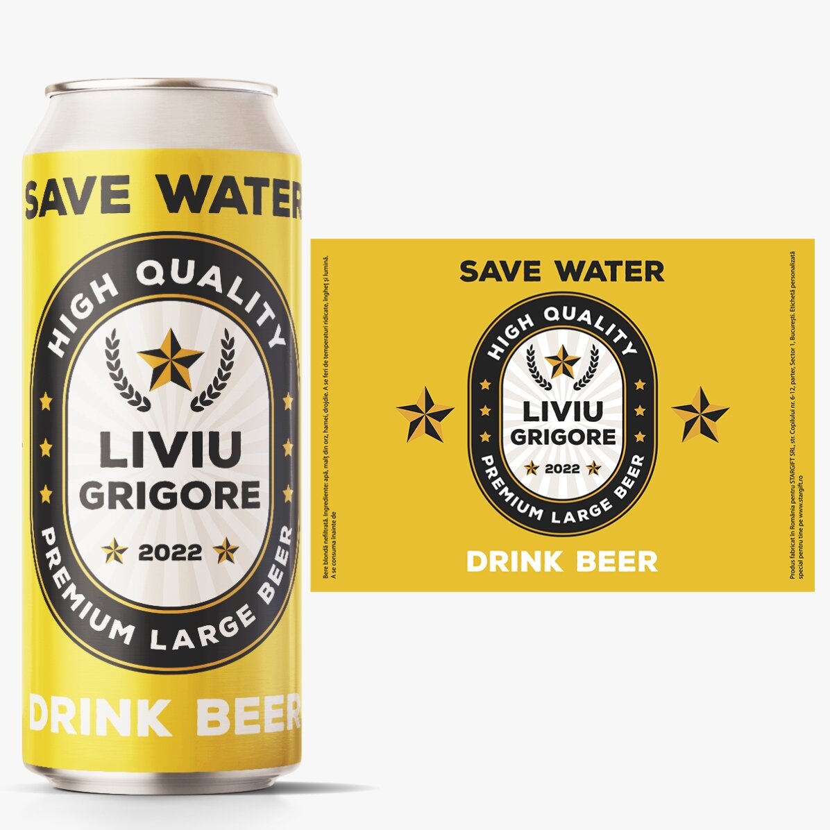 Piwo w puszce z indywidualnym nadrukiem – Save water drink beer