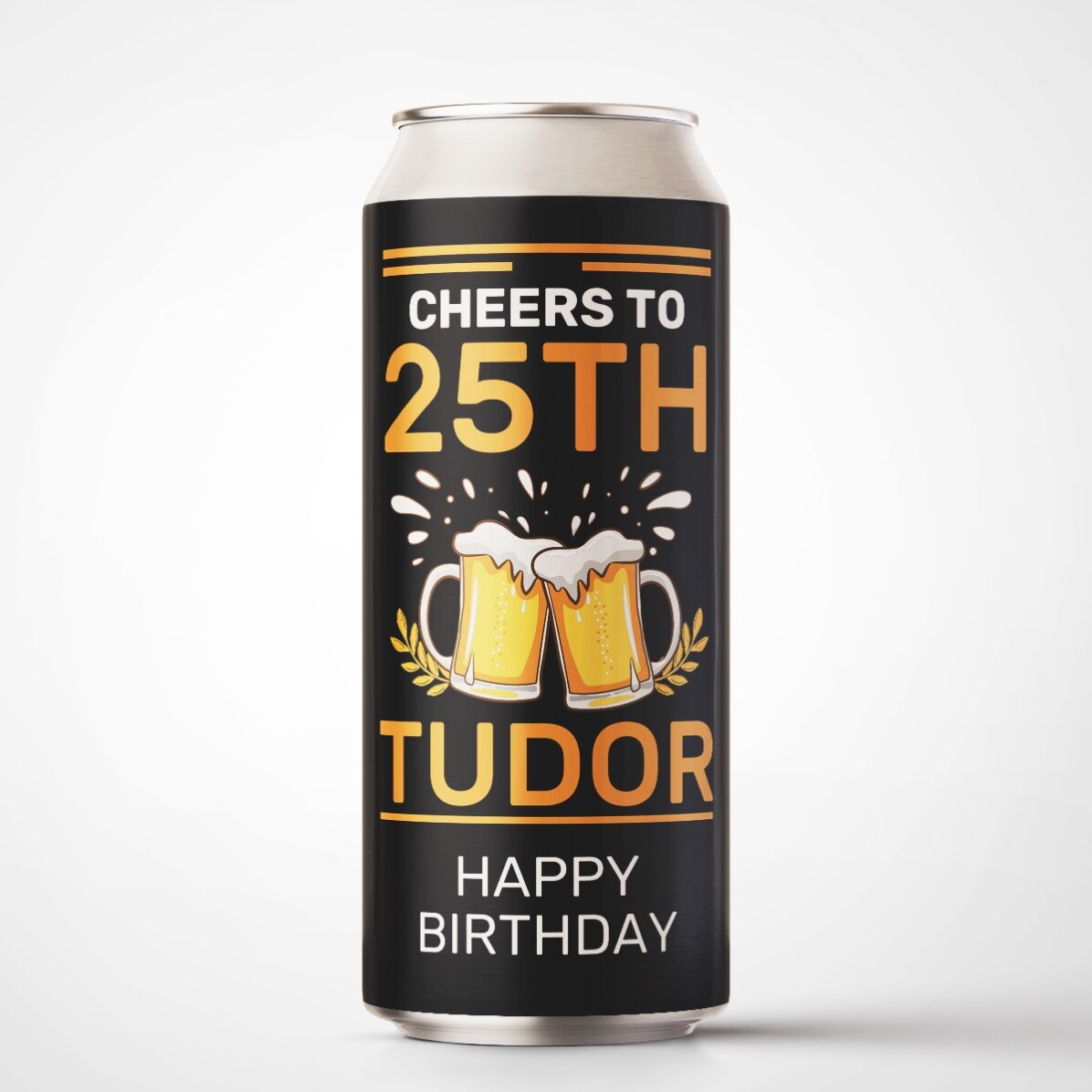 Personalised beer can with text - Cheers to you