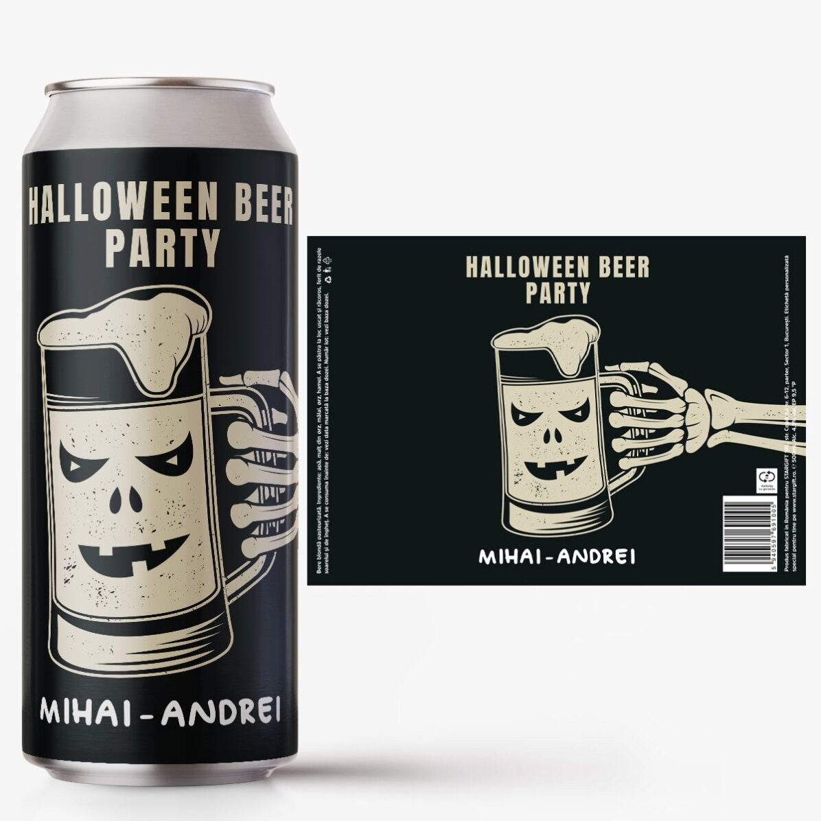 Piwo w puszce z indywidualnym nadrukiem – Halloween Beer Party