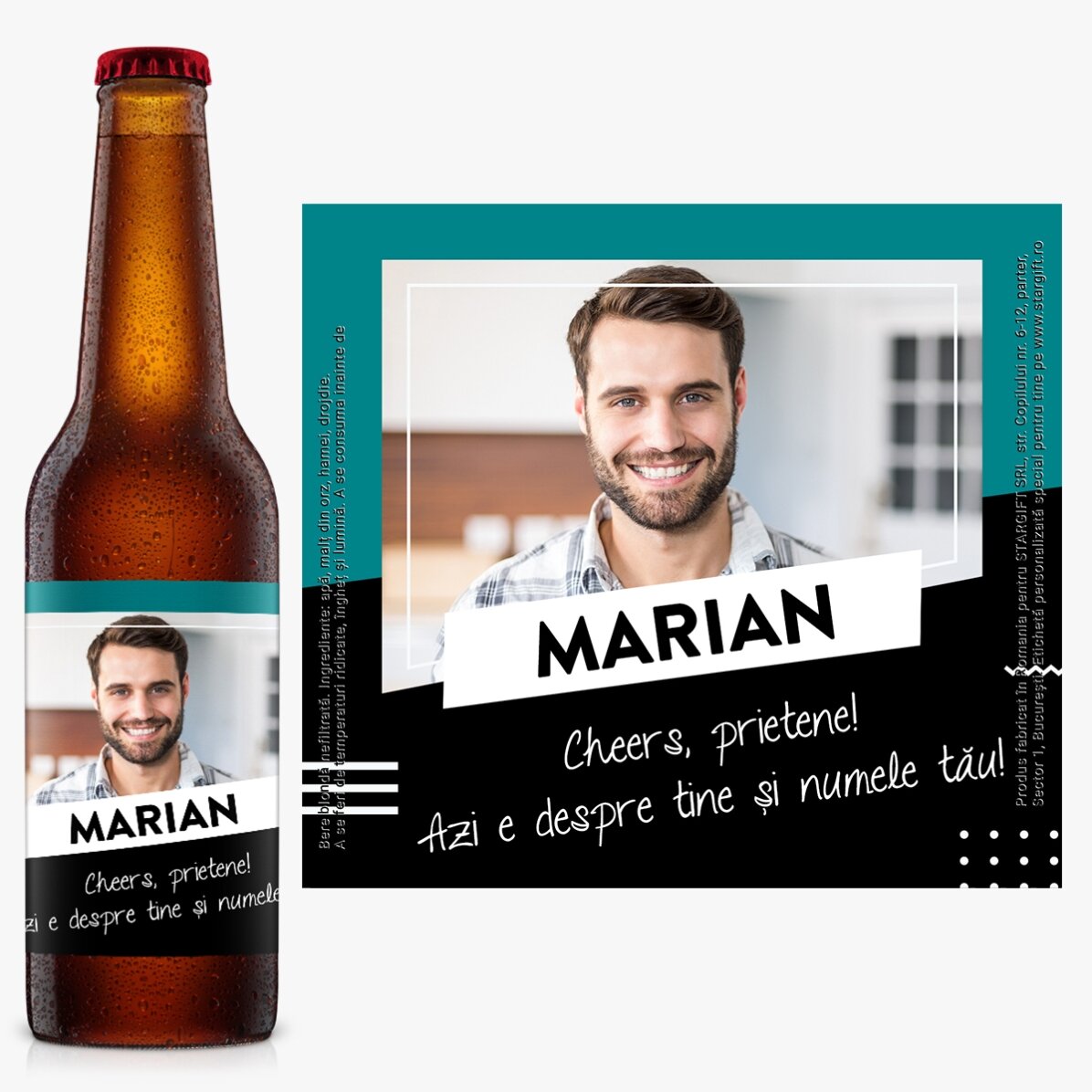 Piwo z indywidualnym nadrukiem ze zdjęciem i tekstem – Cheers