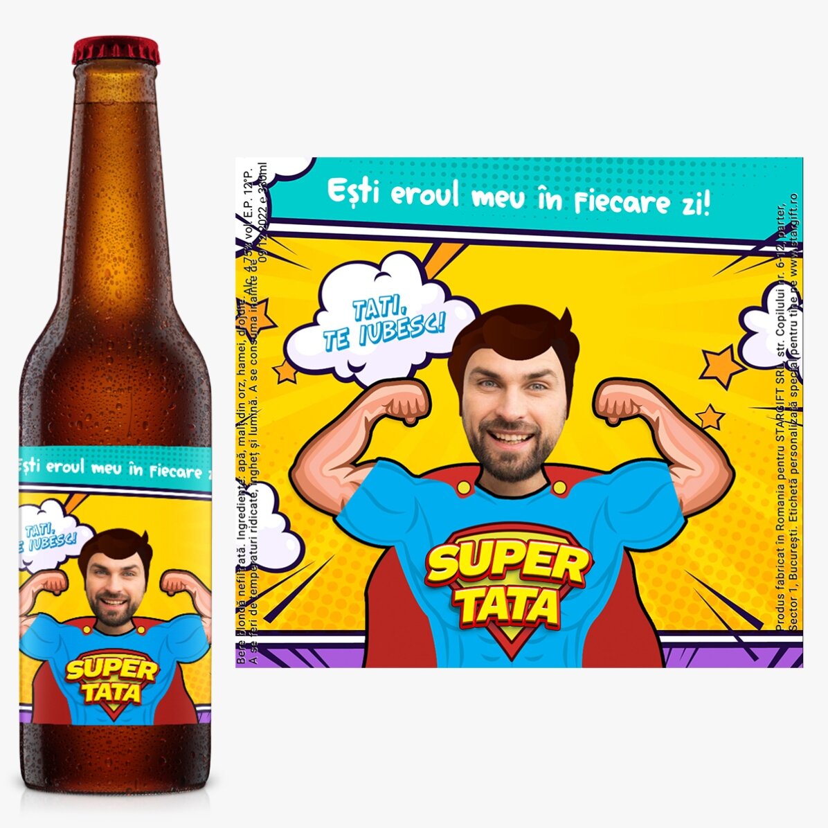 Piwo z własnym zdjęciem i napisem – Super tata