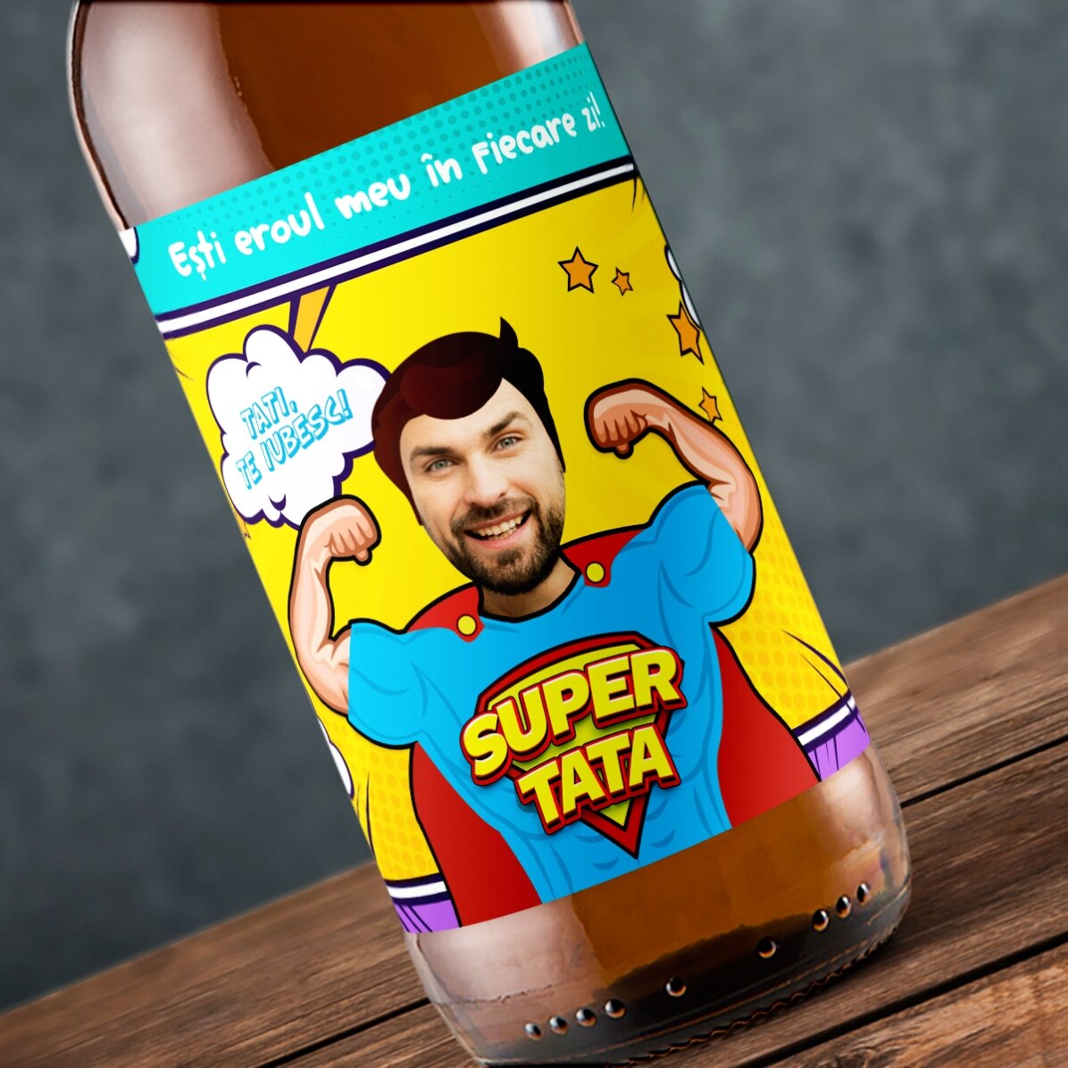 Piwo z własnym zdjęciem i napisem – Super tata