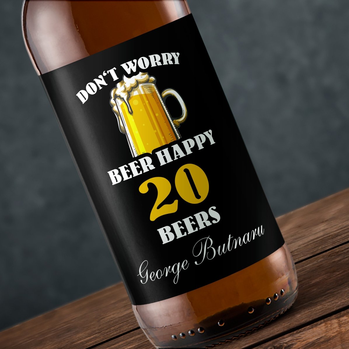 Piwo z indywidualnym napisem – Beer happy!