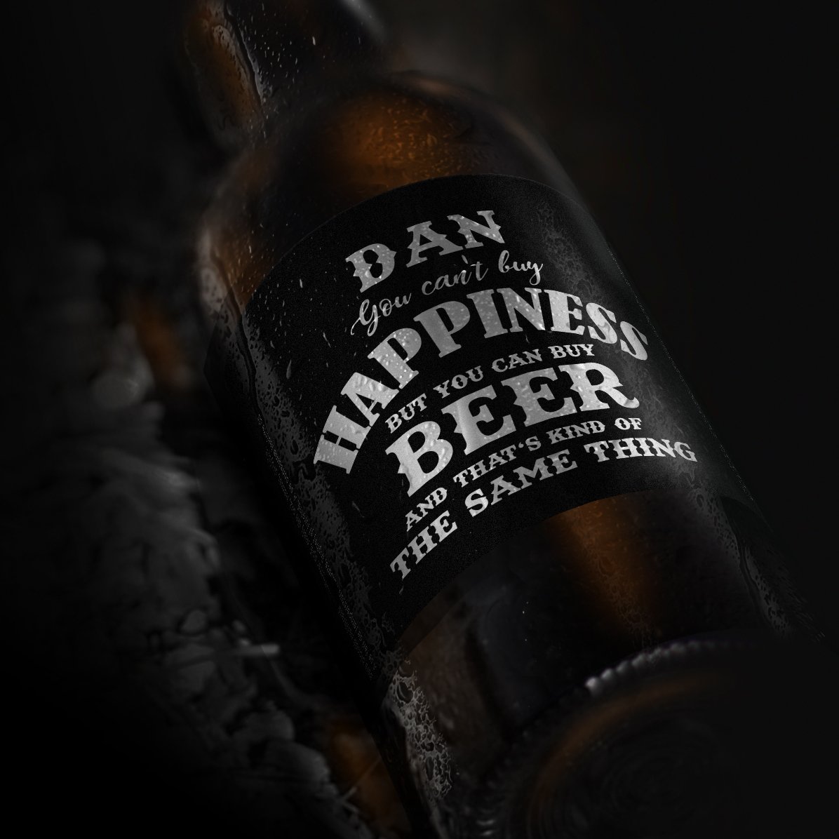 Piwo z indywidualnym napisem – Beer is Happiness