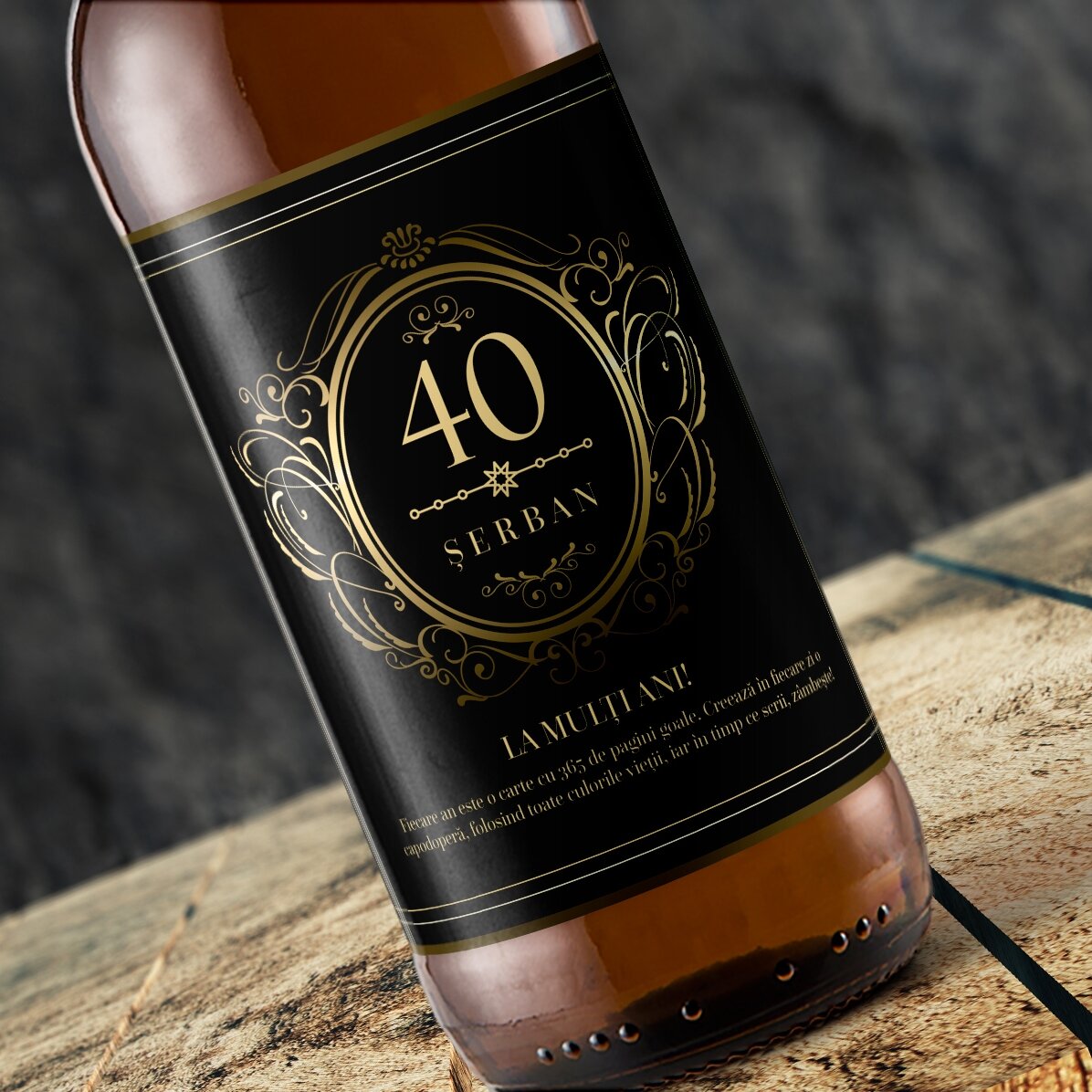 Piwo z indywidualnym napisem – Happy 40