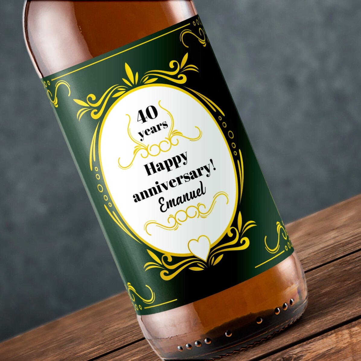 Piwo z indywidualnym napisem – Happy anniversary!
