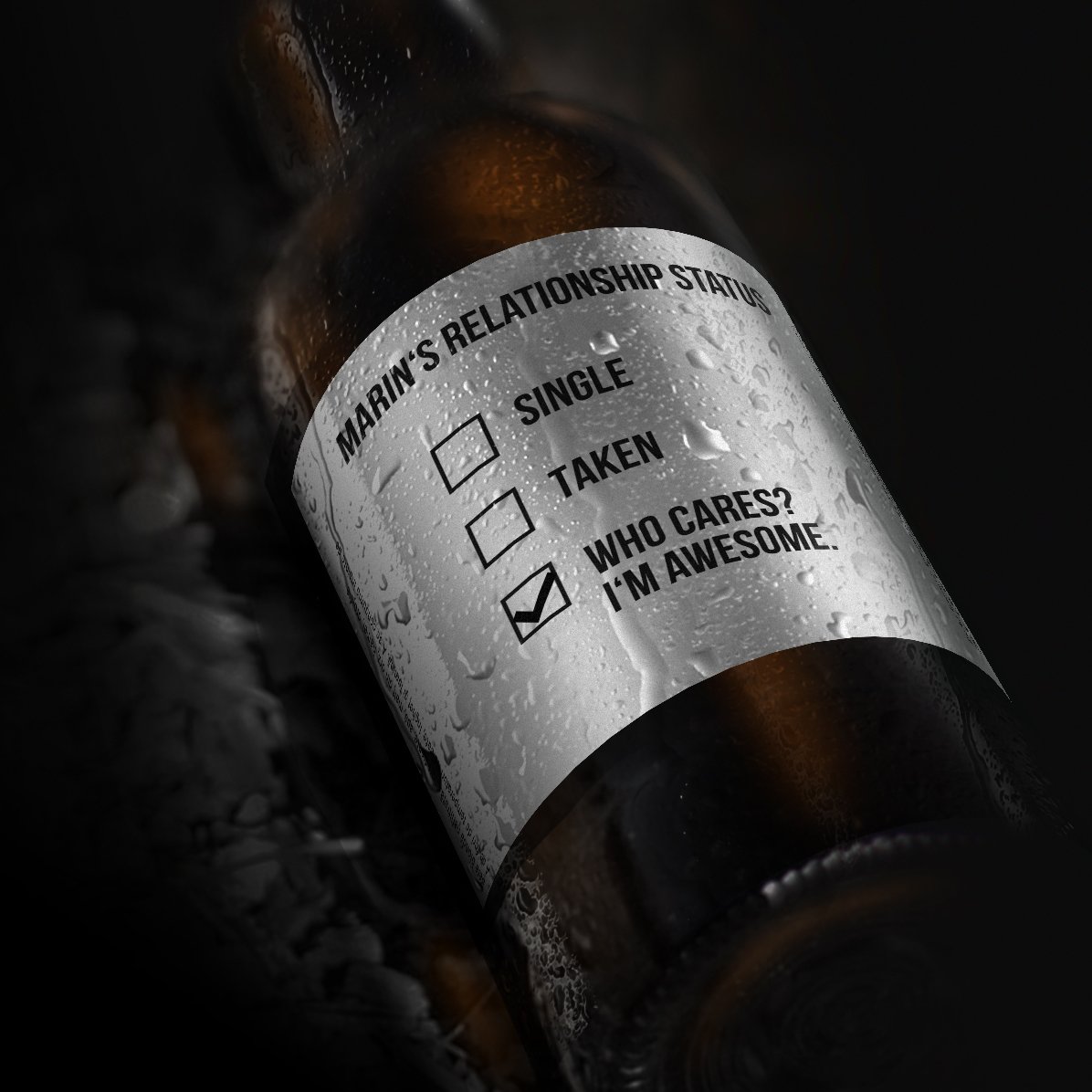 Personalised beer with text - I