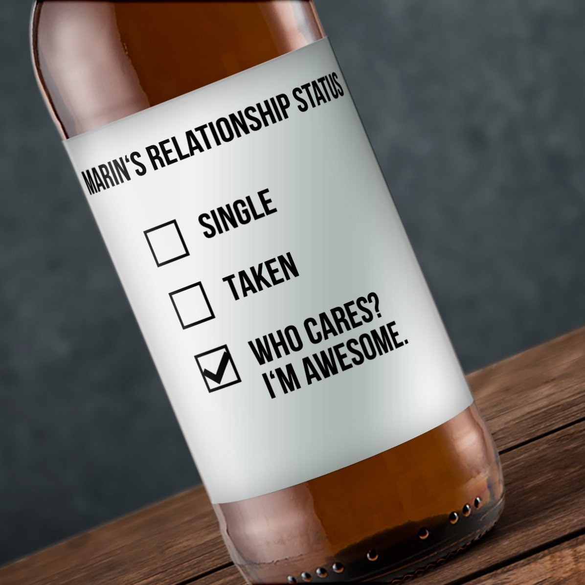 Personalised beer with text - I