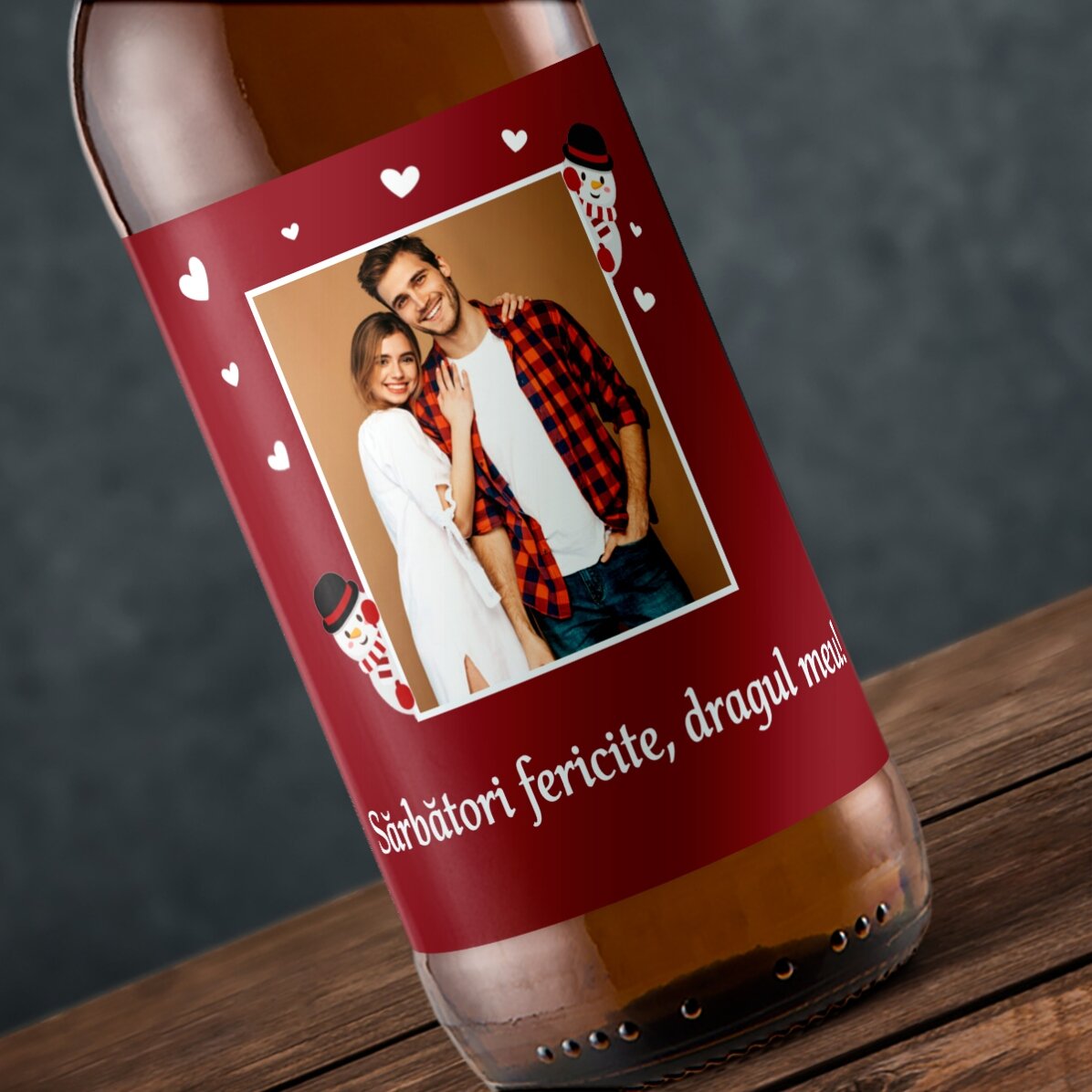 Personalised beer with photo and text - Christmas
