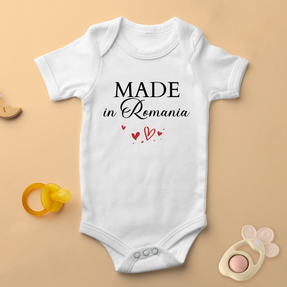 Body niemowlęce dla dzieci z indywidualnym napisem – Made with love