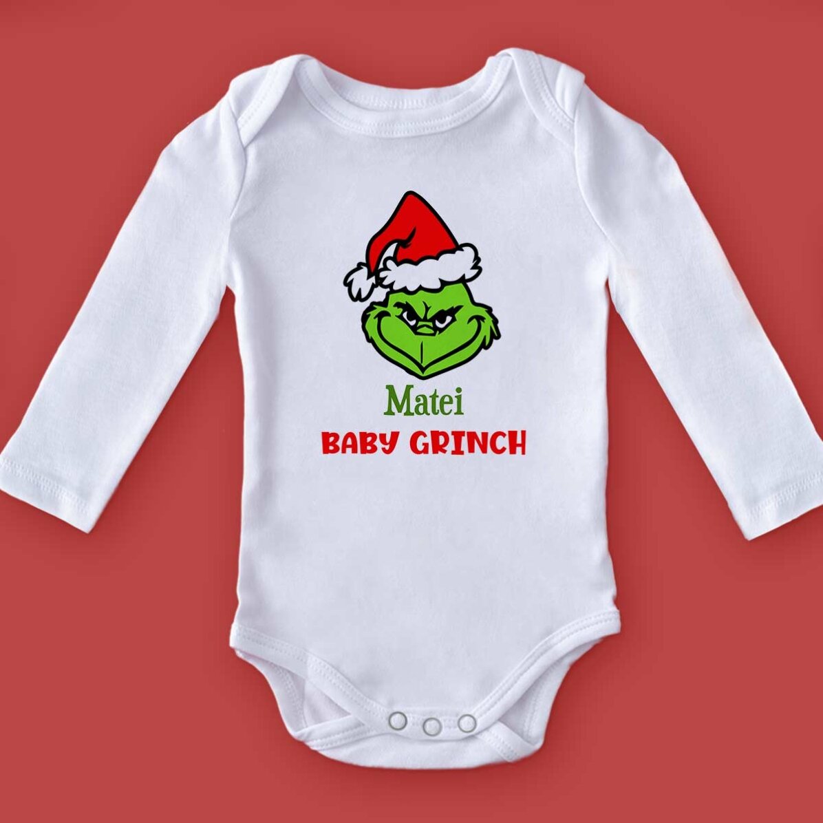 Body dla dzieci z indywidualnym nadrukiem – Grinch