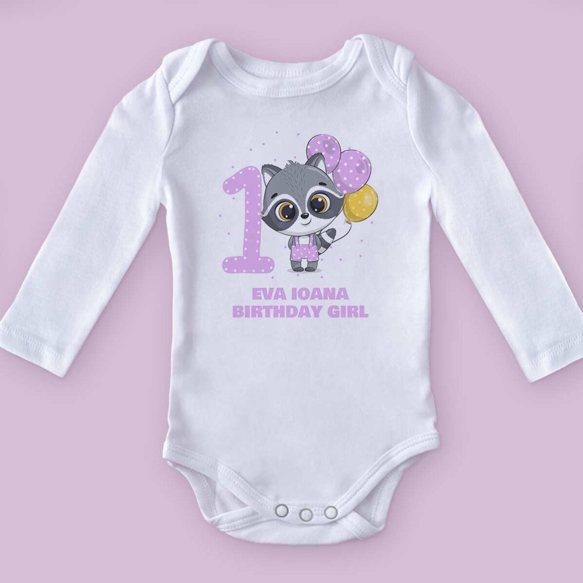 Body dla dzieci z imieniem i datą urodzin – Birthday