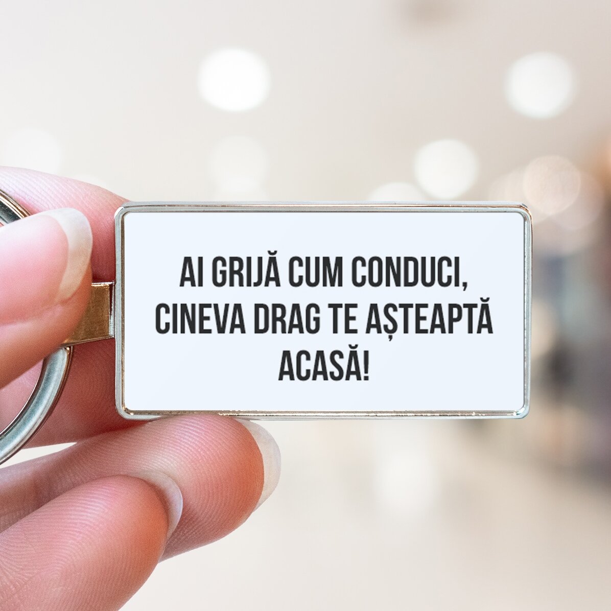 Spersonalizowany brelok z dwoma zdjęciami i napisem