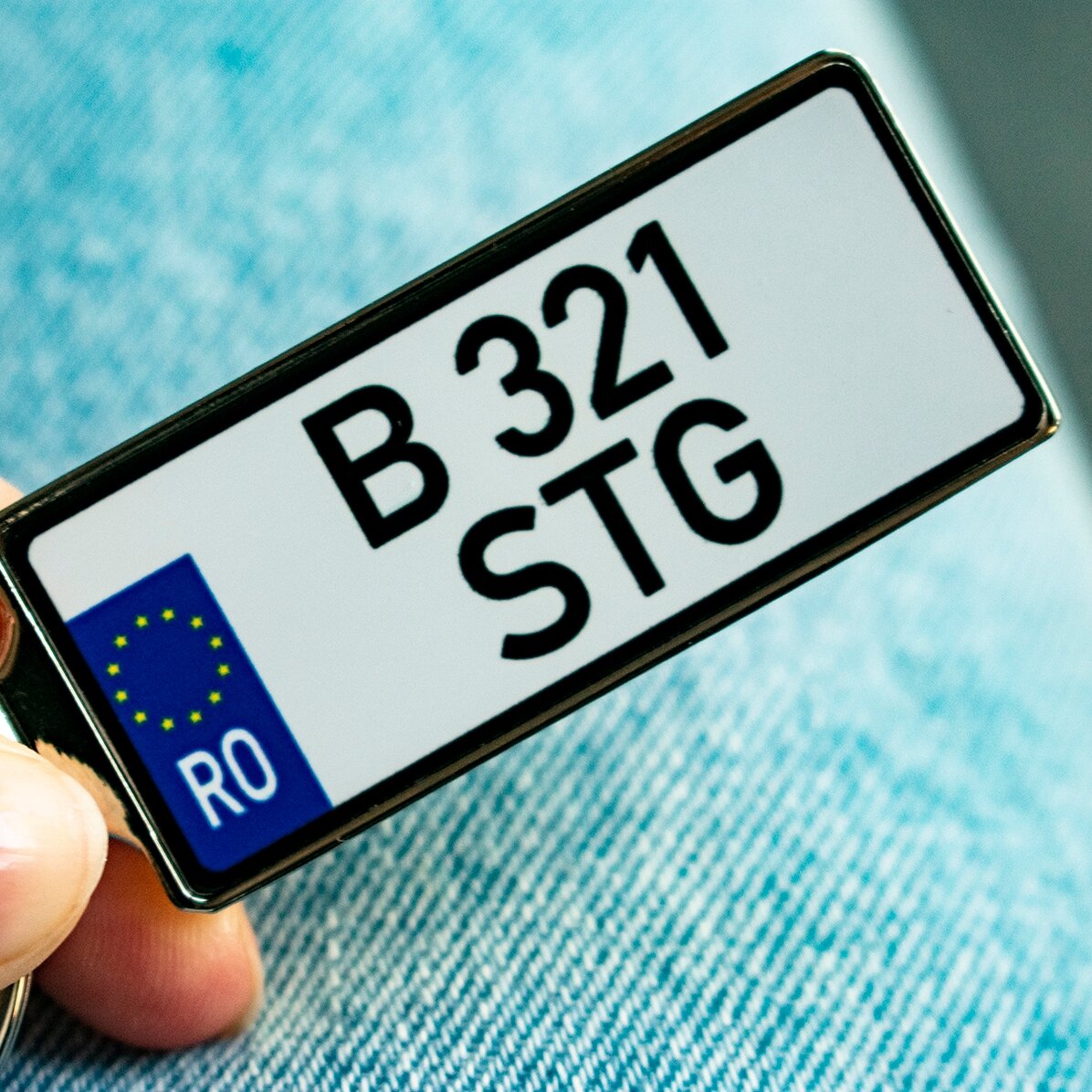Personalised key ring with registration number