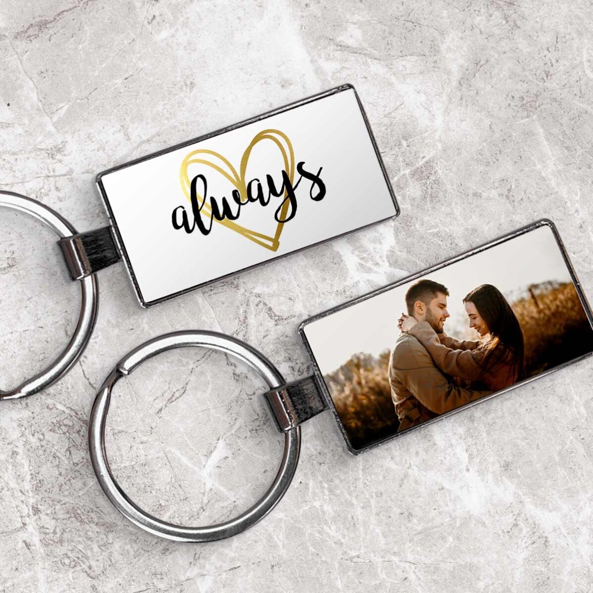 Personalised keyring with a photo - Always