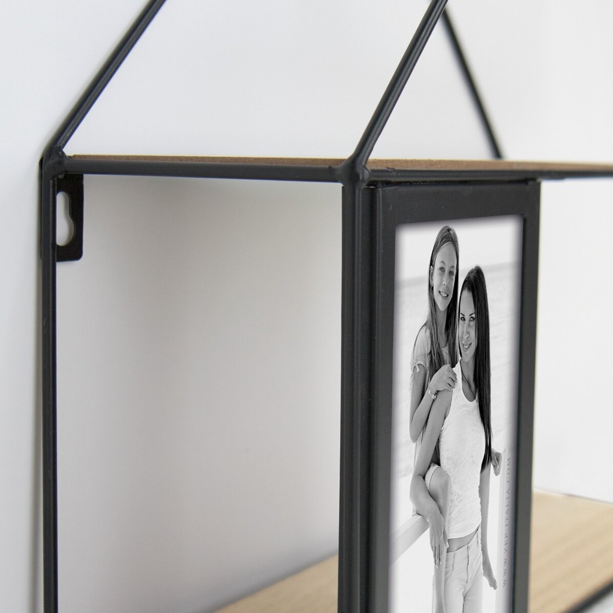 Metal frame with shelf and 30x30cm photo