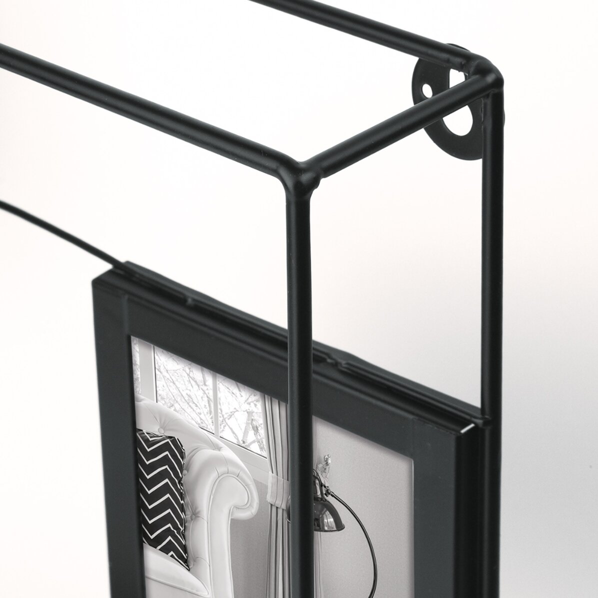 Metal frame with three photos - 30x30 cm