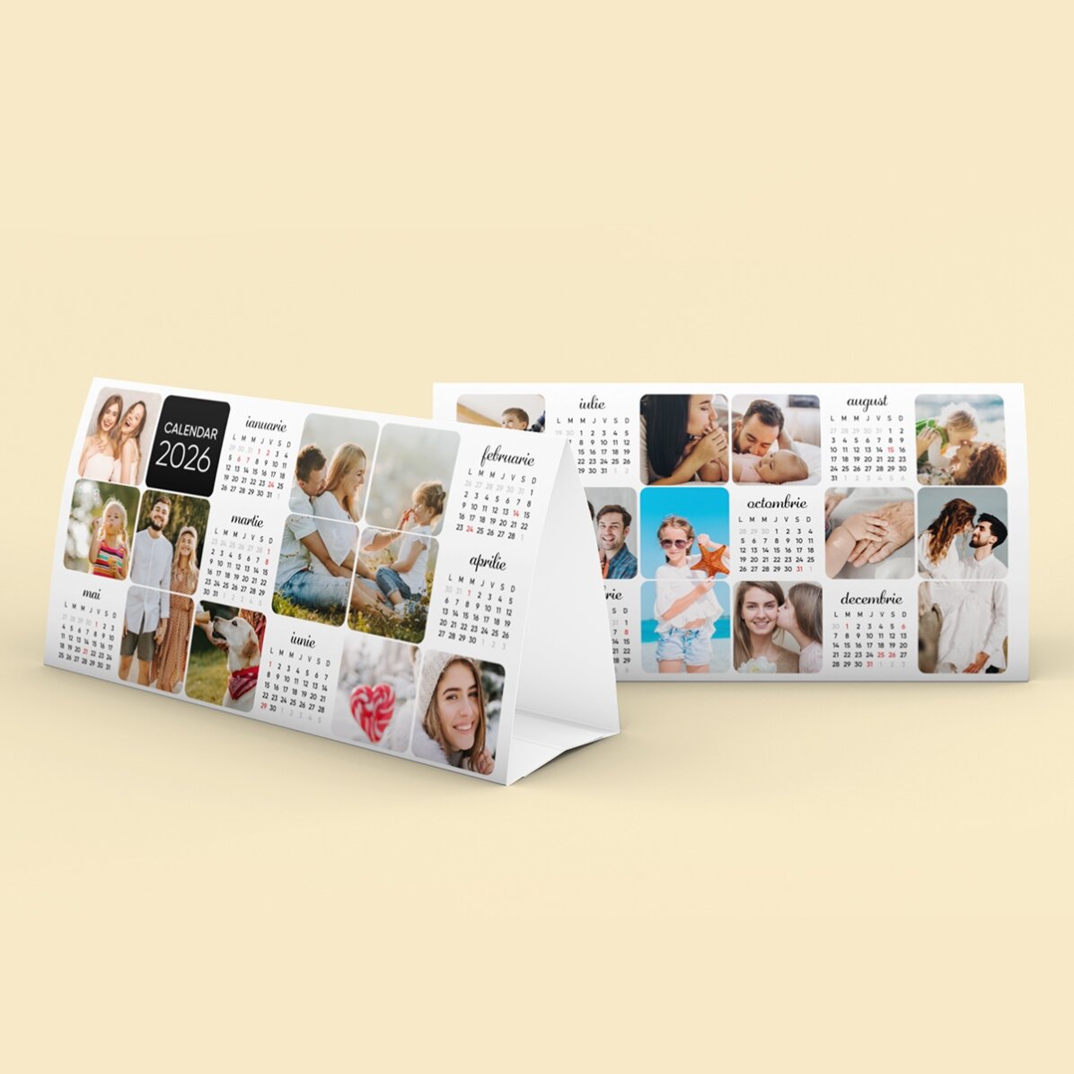 Personalised 2026 desk calendar with photos