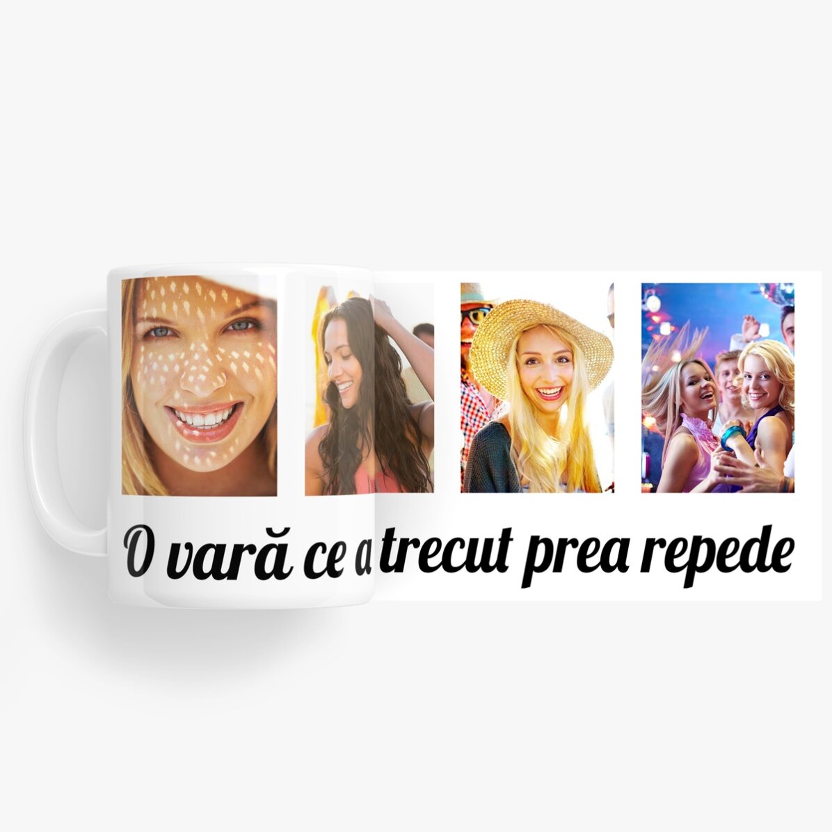 Spersonalizowany kubek z 4 zdjęciami i napisem