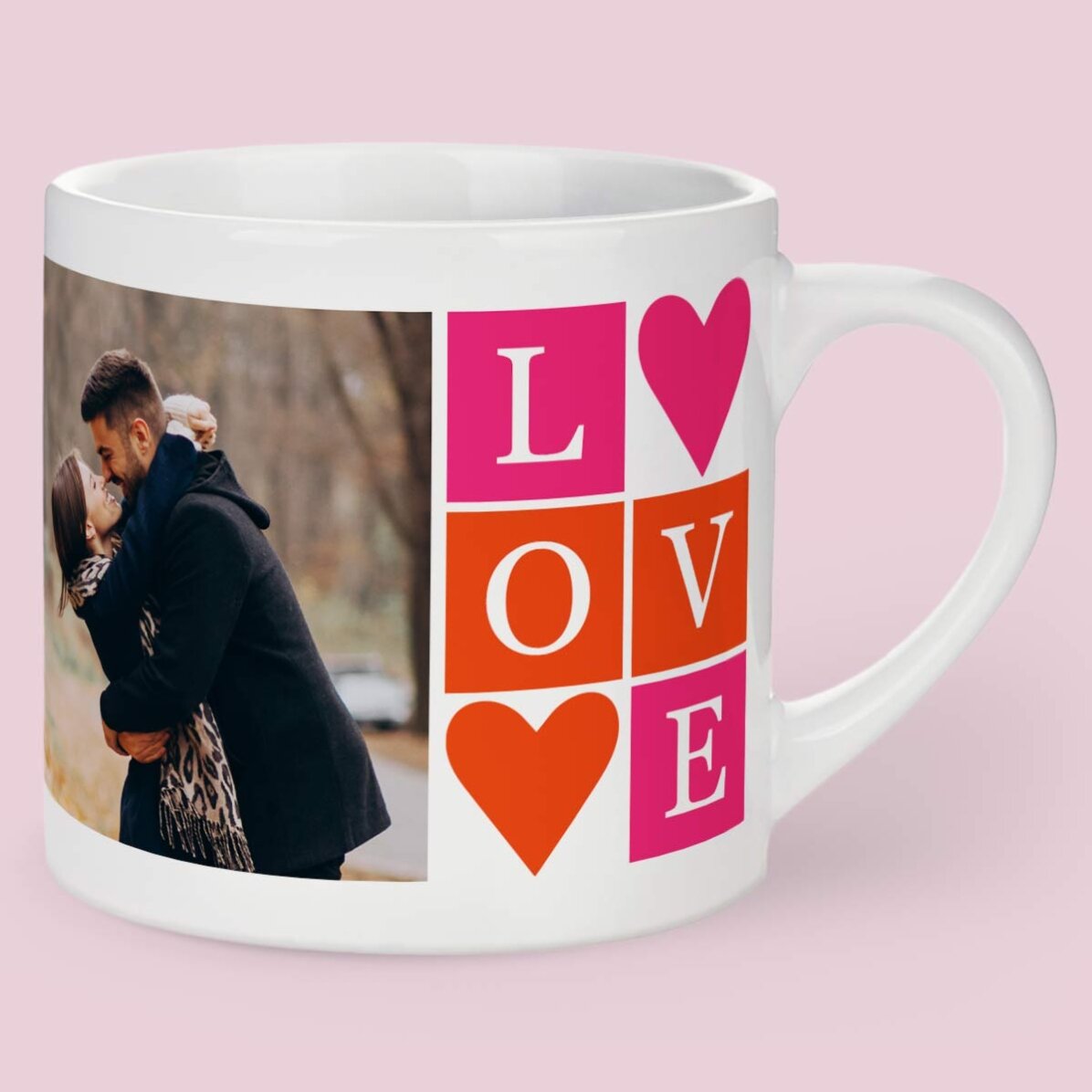 Spersonalizowany kubek do espresso z 2 zdjęciami – LOVE