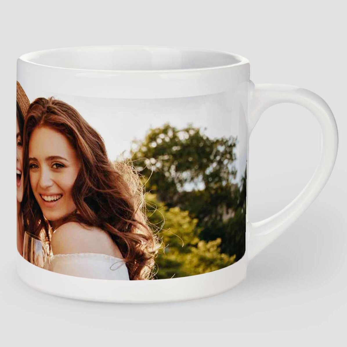 Personalised espresso cup with a landscape photo