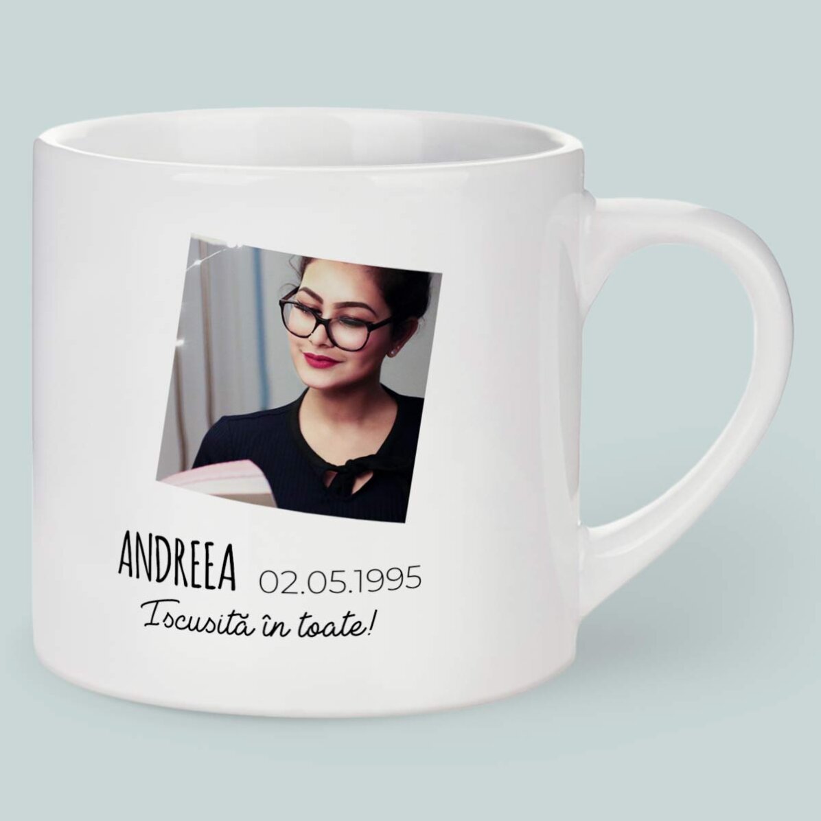 Spersonalizowany kubek do espresso ze zdjęciem i napisem – znak zodiaku Byk