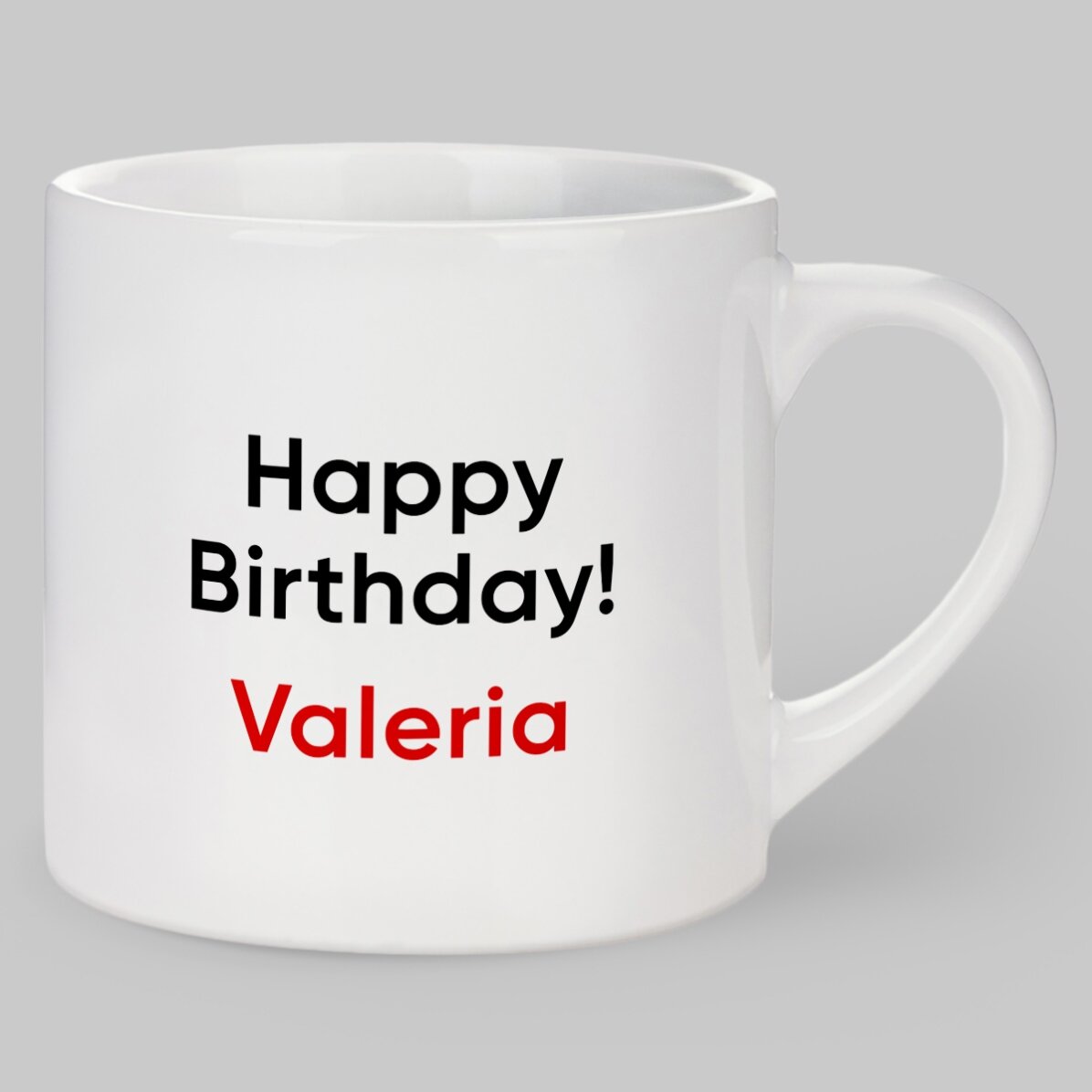 Personalised espresso cup with text - Happy Birthday!