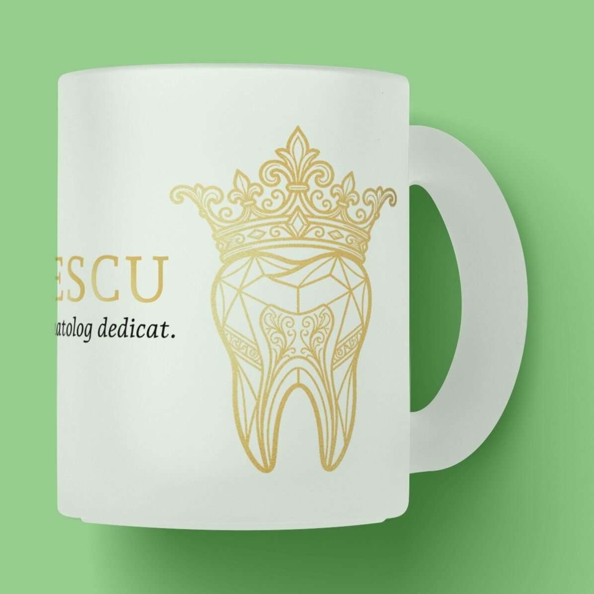 Spersonalizowany kubek z napisem – Golden Dentist