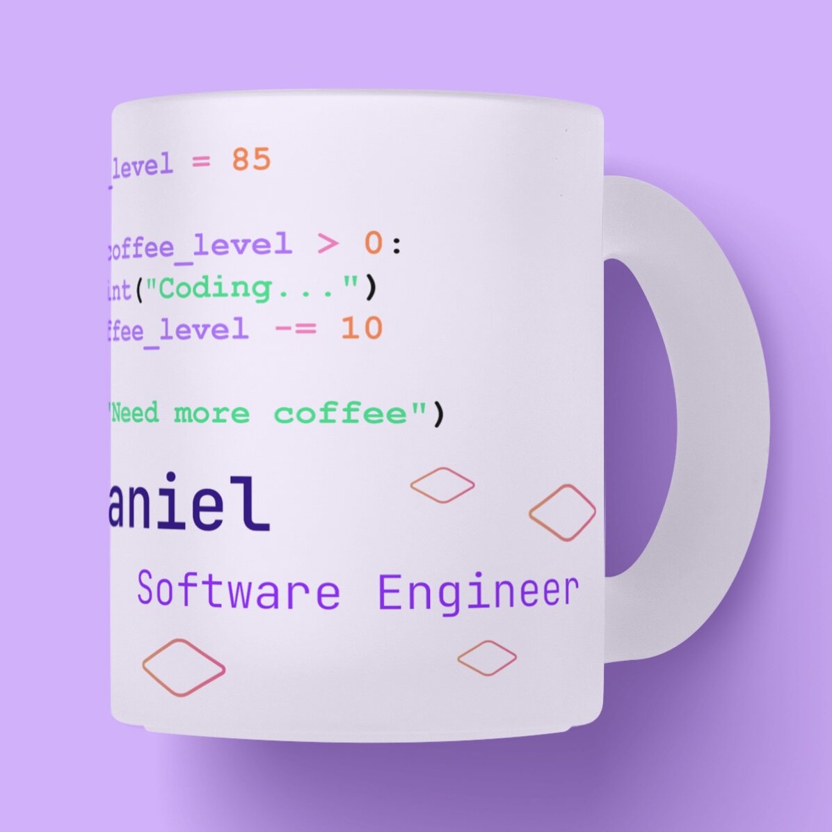 Spersonalizowany kubek z napisem – Programming