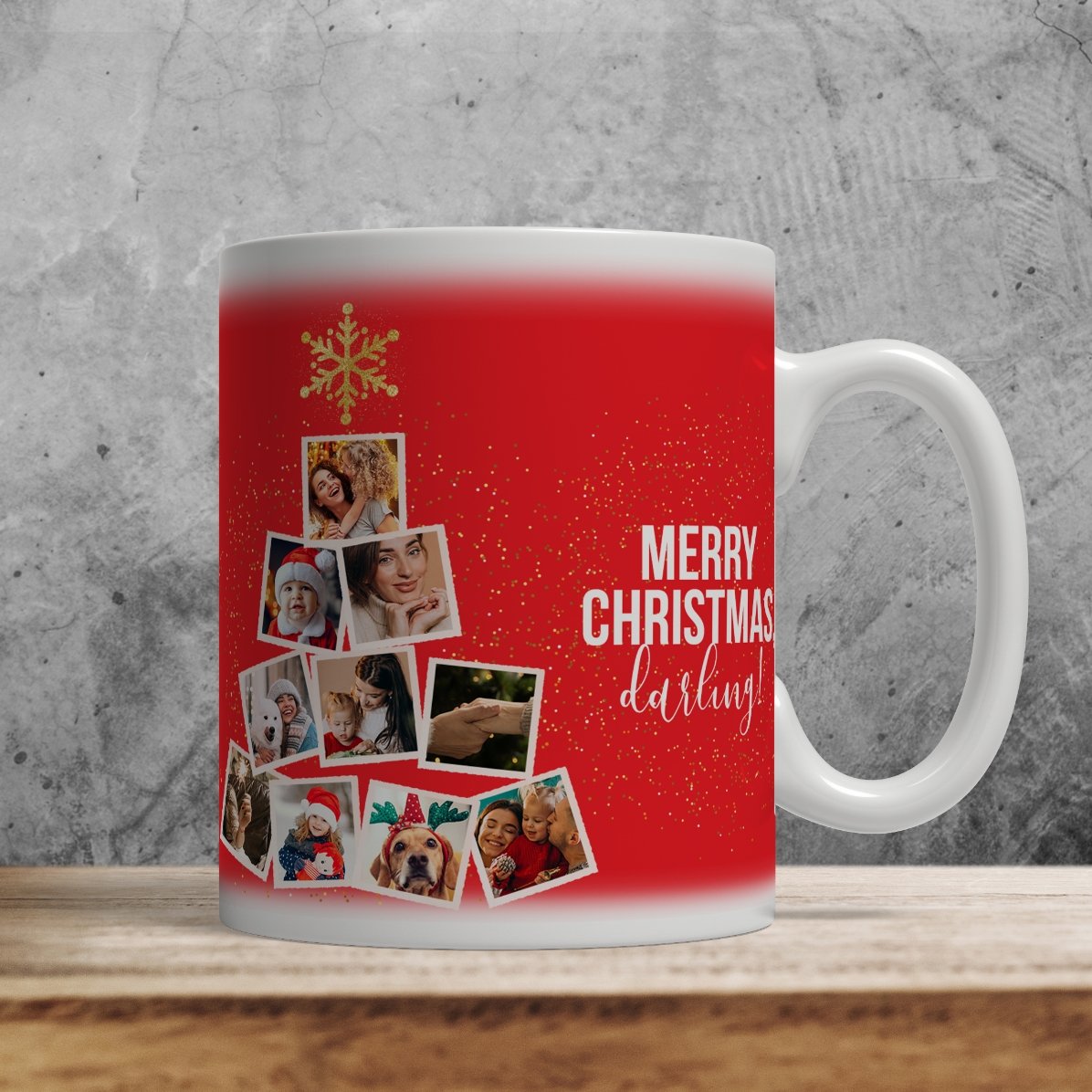 Spersonalizowany kubek z 10 zdjęciami i napisem – Christmas Memories