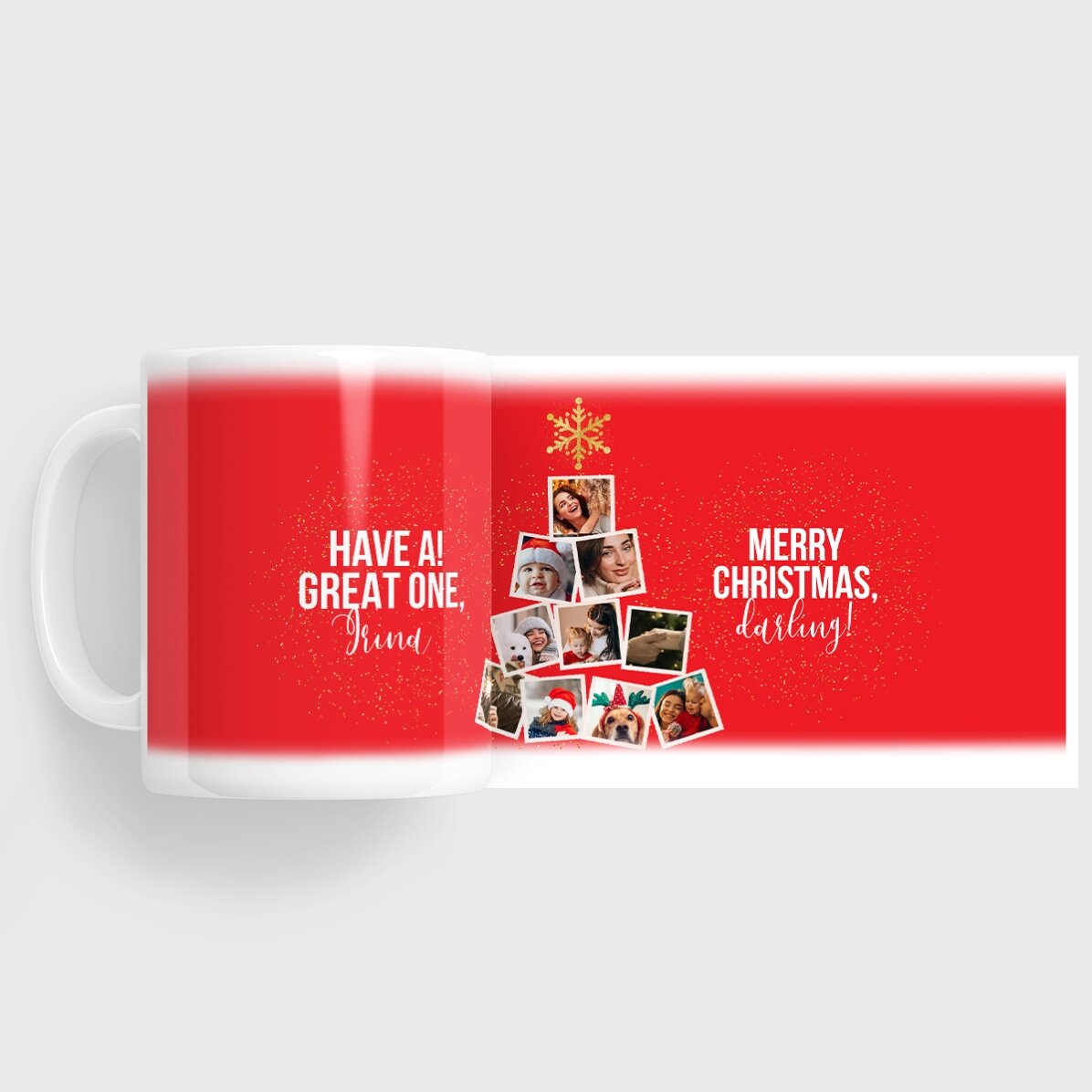 Spersonalizowany kubek z 10 zdjęciami i napisem – Christmas Memories