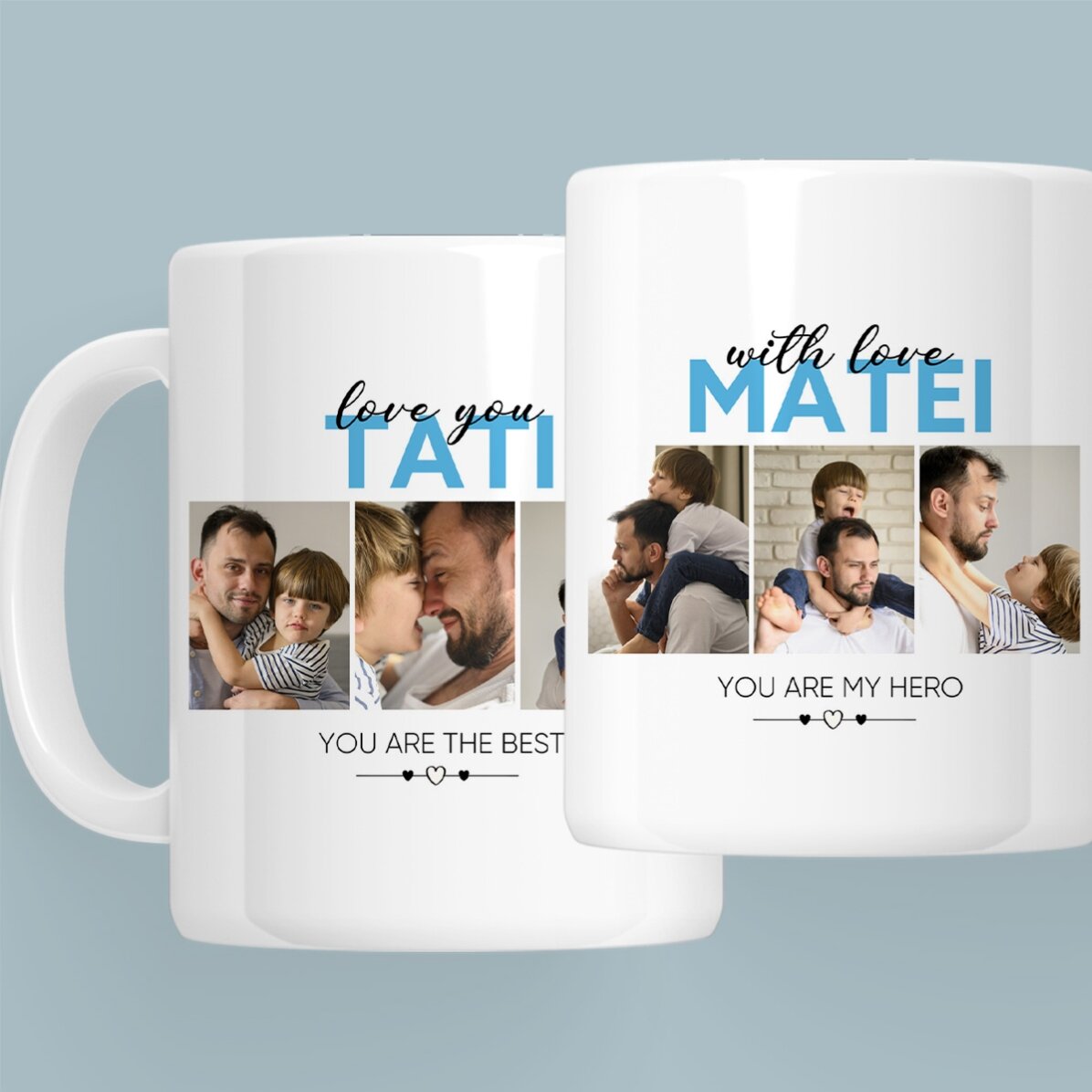 Spersonalizowany kubek z 6 zdjęciami i napisem – With love