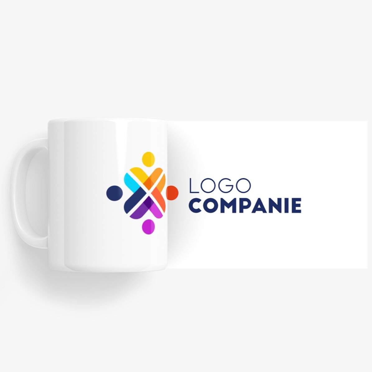 Personalised mug with logo