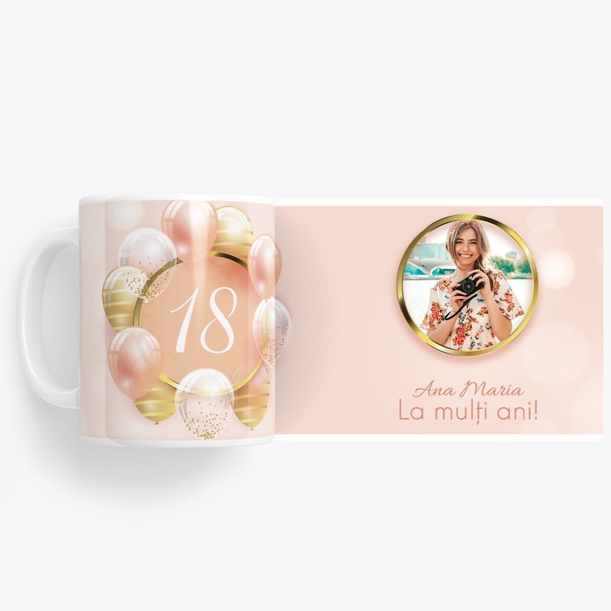 Personalised mug with photo and text - Majorat