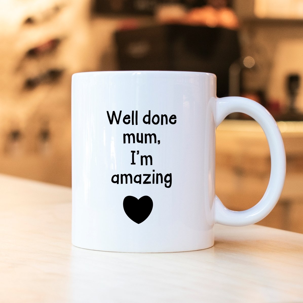 Personalised mug with photo and text - Well done mum
