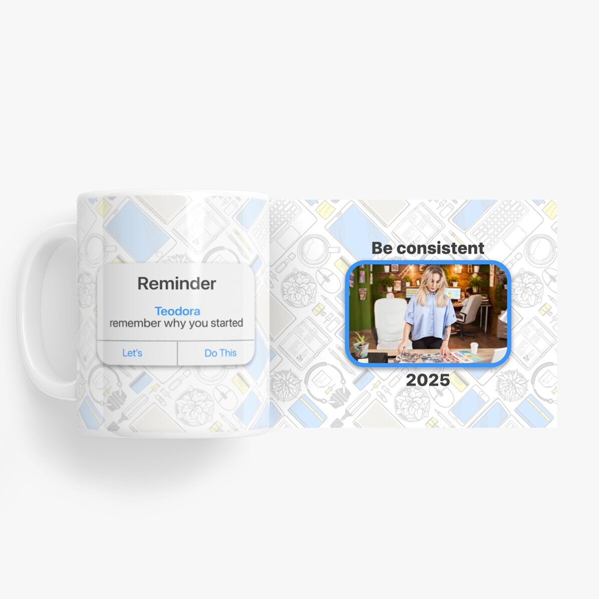 Spersonalizowany kubek ze zdjęciem i napisem – Reminder