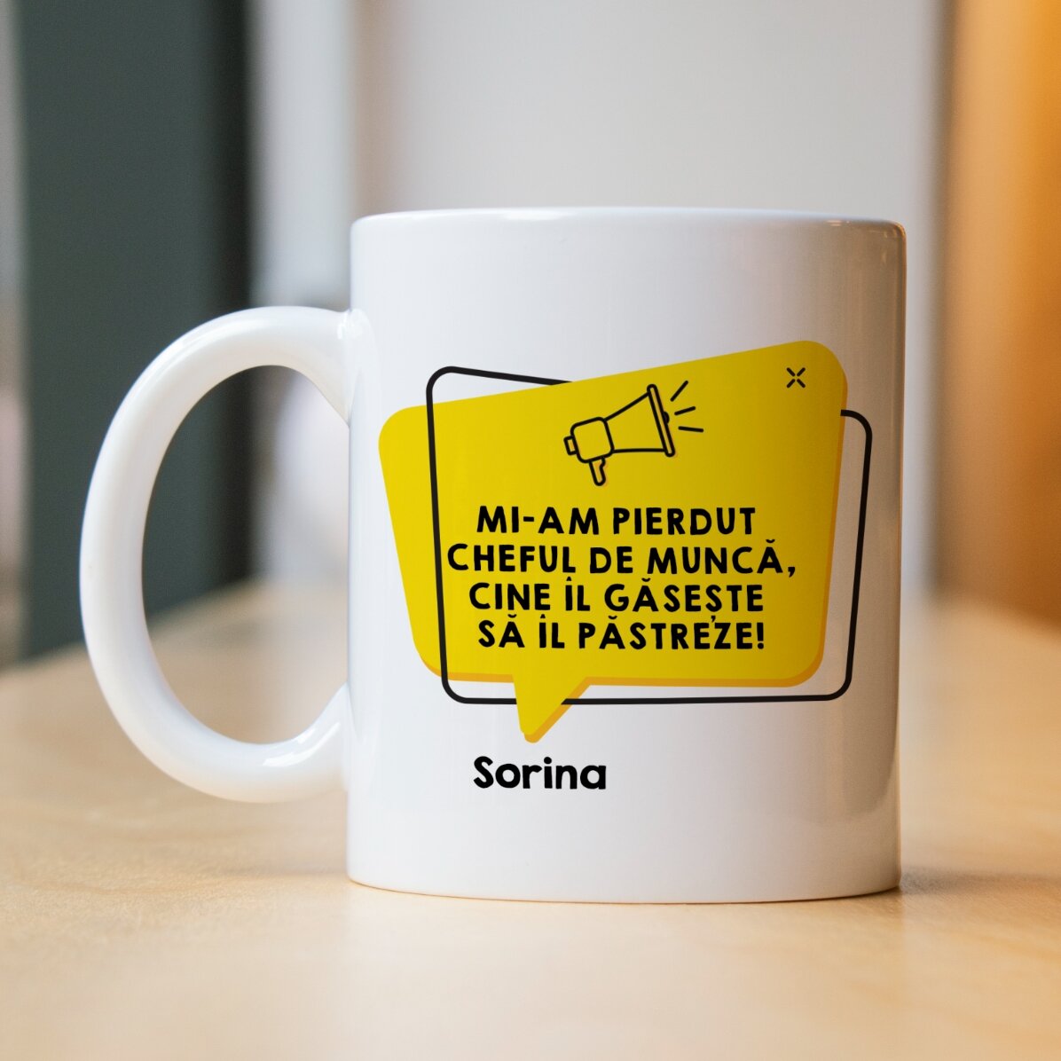 Personalised mug with text - Advertisement