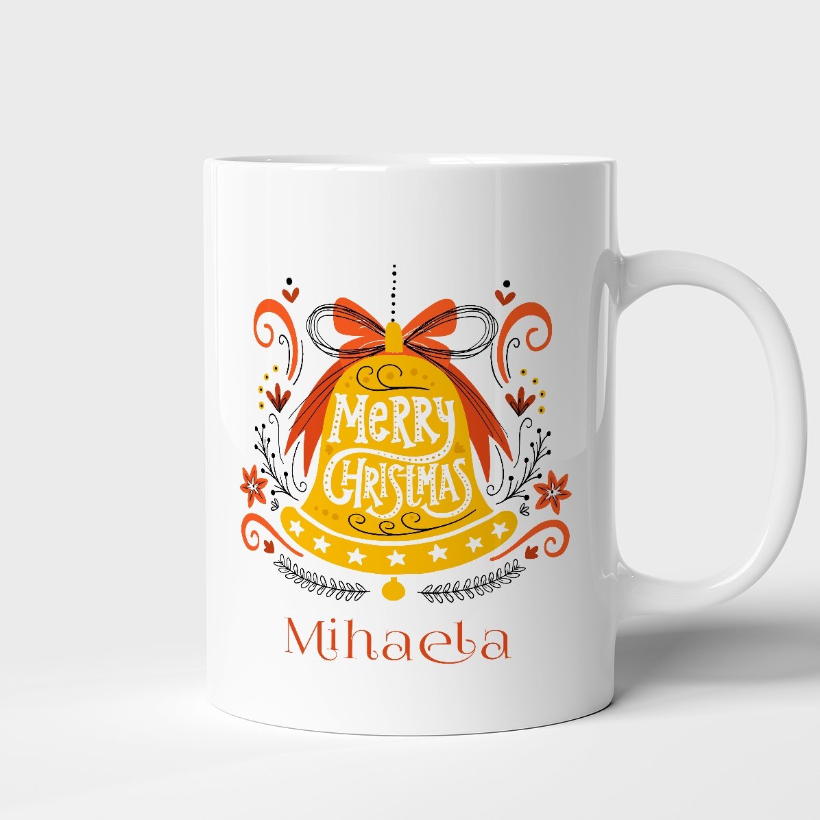 Spersonalizowany kubek z napisem – Dzwonek „Merry Christmas”